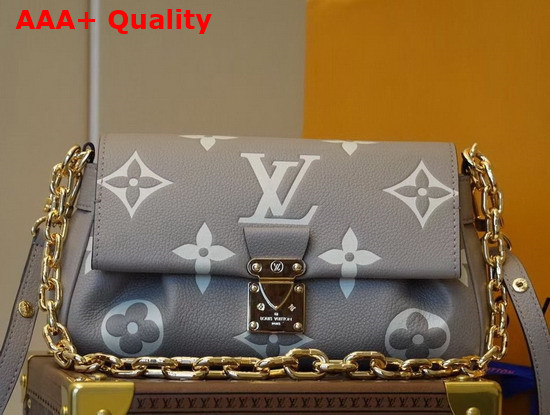 Louis Vuitton Favorite Bicolor Monogram Empreinte Leather Tourterelle Gray Cream M45836 Replica