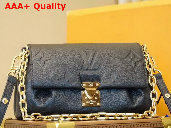 Louis Vuitton Favorite Black Monogram Empreinte Leather M45813 Replica