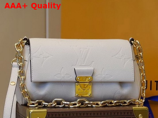 Louis Vuitton Favorite White Monogram Empreinte Leather Replica