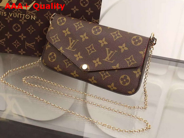 Louis Vuitton Felicie Chain Wallet In Monogram Canvas Replica