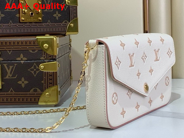Louis Vuitton Felicie Pochette Bicolor Eden Embossed Grained Cowhide Leather M14968 Replica