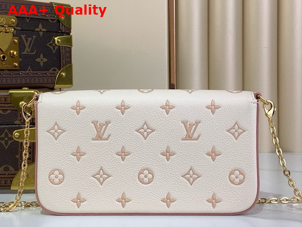 Louis Vuitton Felicie Pochette Bicolor Eden Embossed Grained Cowhide Leather M14968 Replica
