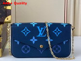 Louis Vuitton Felicie Pochette Gradient Blue Monogram Empreinte Embossed Supple Grained Cowhide Leather M82349 Replica