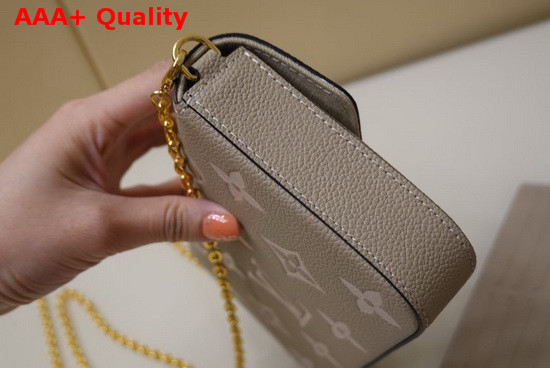 Louis Vuitton Felicie Pochette Tourterelle Gray Monogram Empreinte Leather M69977 Replica