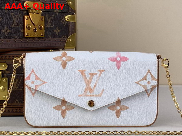 Louis Vuitton Felicie Pochette in Beige Monogram Coated Canvas M82520 Replica
