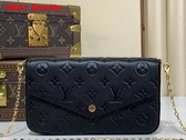 Louis Vuitton Felicie Pochette in Black Monogram Empreinte Leather M82477 Replica