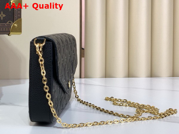 Louis Vuitton Felicie Pochette in Black Monogram Empreinte Leather M82477 Replica