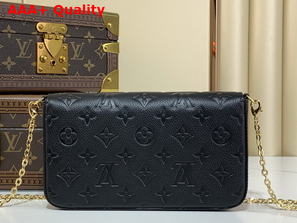 Louis Vuitton Felicie Pochette in Black Monogram Empreinte Leather M82477 Replica