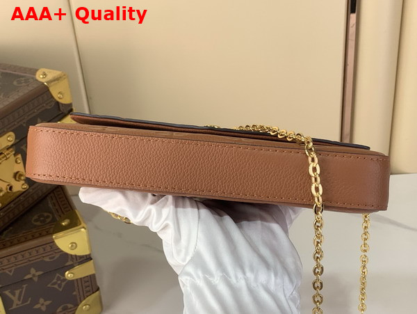 Louis Vuitton Felicie Pochette in Cognac Brown Monogram Empreinte Leather M81531 Replica