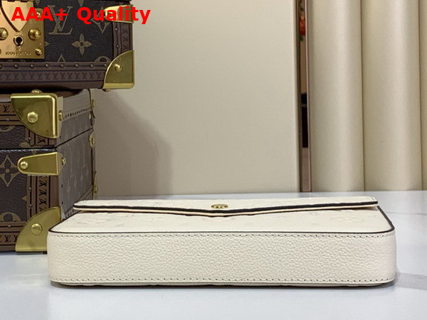 Louis Vuitton Felicie Pochette in Cream Monogram Empreinte Leather M82363 Replica