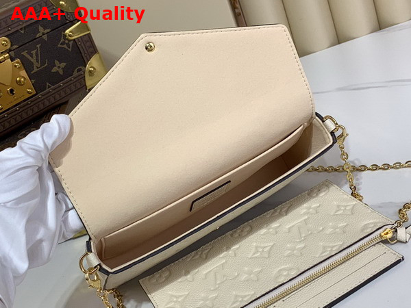 Louis Vuitton Felicie Pochette in Cream Monogram Empreinte Leather M82363 Replica