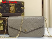 Louis Vuitton Felicie Pochette in Tourterelle Monogram Empreinte Leather M82609 Replica