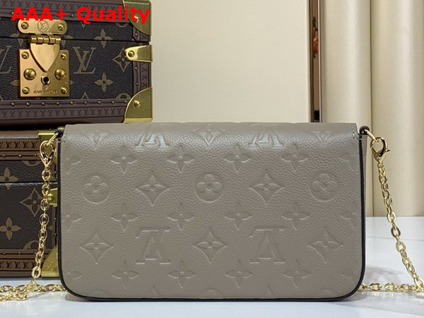 Louis Vuitton Felicie Pochette in Tourterelle Monogram Empreinte Leather M82609 Replica