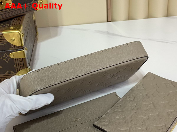 Louis Vuitton Felicie Pochette in Tourterelle Monogram Empreinte Leather M82609 Replica
