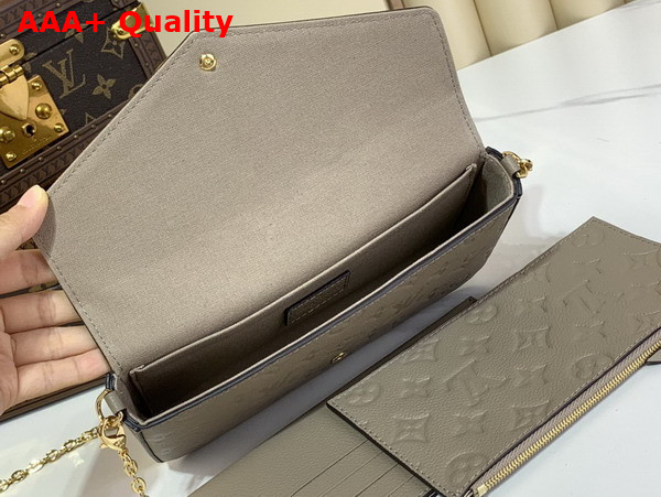 Louis Vuitton Felicie Pochette in Tourterelle Monogram Empreinte Leather M82609 Replica