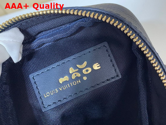 Louis Vuitton Flap Double Phone Pouch in Blue Monogram Denim and Navy Blue Taurillon Leather M81060 Replica