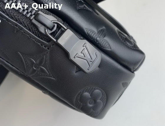 Louis Vuitton Flap Double Phone Pouch in Monogram Shadow Embossed Leather Replica