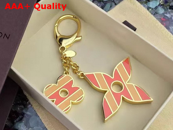 Louis Vuitton Fleur De Flower Bag Charm Stripe Details Replica