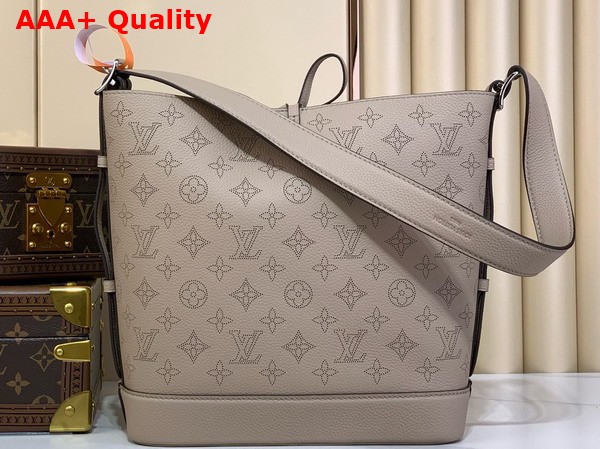 Louis Vuitton Flore Handbag in Galet Perforated Mahina Calfskin Leather M12140 Replica