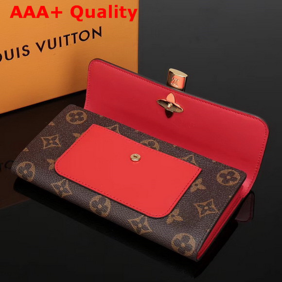 Louis Vuitton Flower Wallet Monogram Coated Canvas Coquelicot M62566 Replica