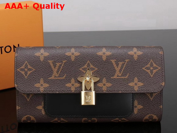 Louis Vuitton Flower Wallet Monogram Coated Canvas Noir M62577 Replica