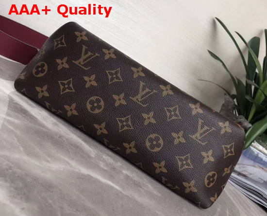 Louis Vuitton Flower Zipped Tote BB Lie de Vin Red M44350 Replica