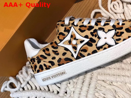Louis Vuitton Frontrow Sneaker Pony Styled Calf Leather Cognac Brown 1A5NQK Replica