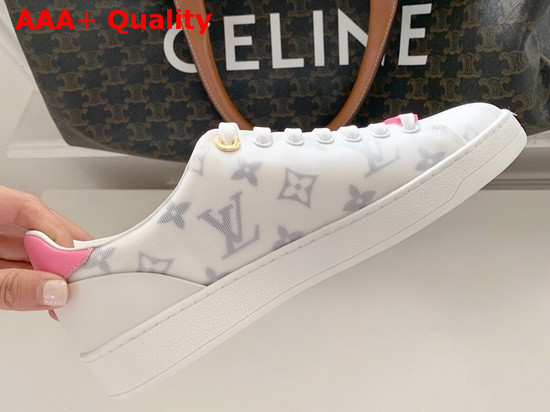 Louis Vuitton Frontrow Sneaker Rose Technical Fabric and Calf Leather 1A8NX5 Replica