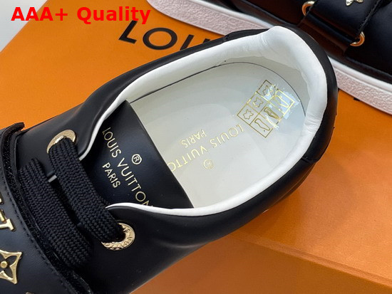 Louis Vuitton Frontrow Sneaker in Black Calf Leather with Monogram Studs 1A95QO Replica