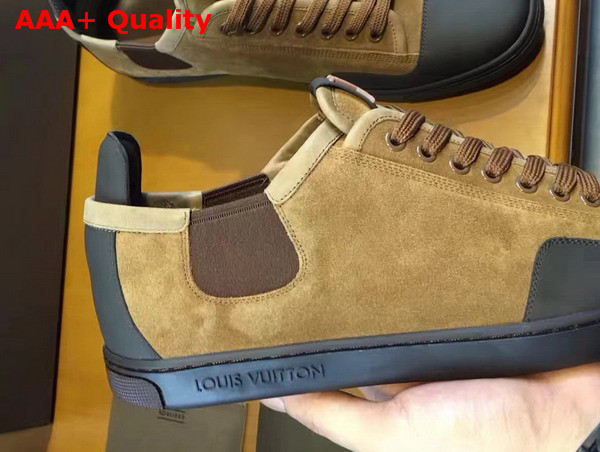 Louis Vuitton Frontrow Sneaker in Brown Suede Calf Replica
