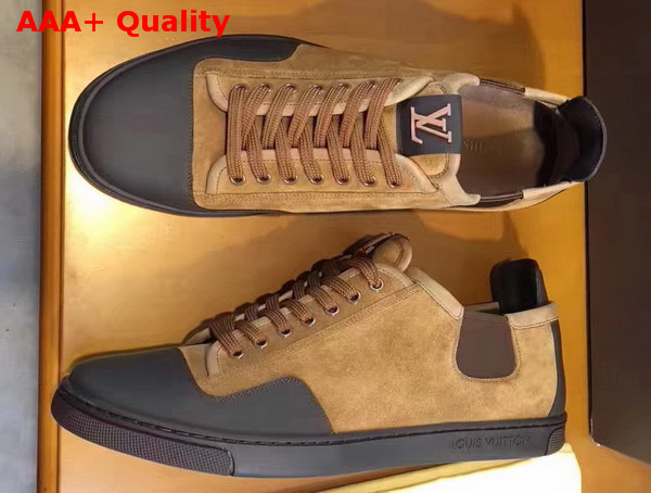 Louis Vuitton Frontrow Sneaker in Brown Suede Calf Replica