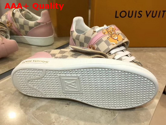 Louis Vuitton Frontrow Trainer Printed Damier Azur Canvas Replica