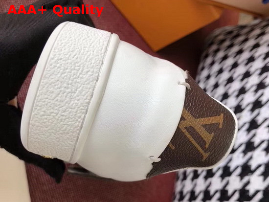 Louis Vuitton Frontrow Trainer in White with Monogram Louis Vuitton Signature Strap 1A3T9U Replica