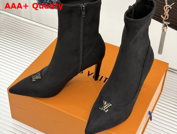 Louis Vuitton Gala Ankle Boot in Black Suede Baby Goat Leather 1AKKC8 Replica