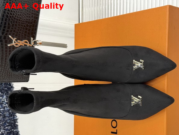 Louis Vuitton Gala Ankle Boot in Black Suede Baby Goat Leather 1AKKC8 Replica