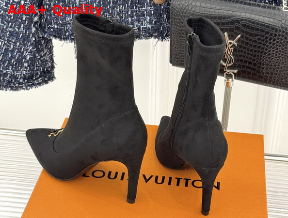 Louis Vuitton Gala Ankle Boot in Black Suede Baby Goat Leather 1AKKC8 Replica