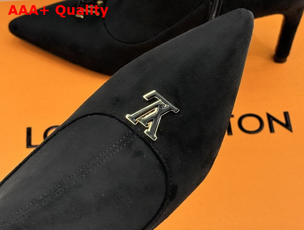 Louis Vuitton Gala Ankle Boot in Black Suede Baby Goat Leather 1AKKC8 Replica