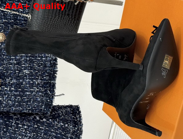 Louis Vuitton Gala Ankle Boot in Black Suede Baby Goat Leather 1AKKC8 Replica