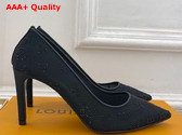 Louis Vuitton Gala Pump in Black Mesh and Strass 1AIBX7 Replica