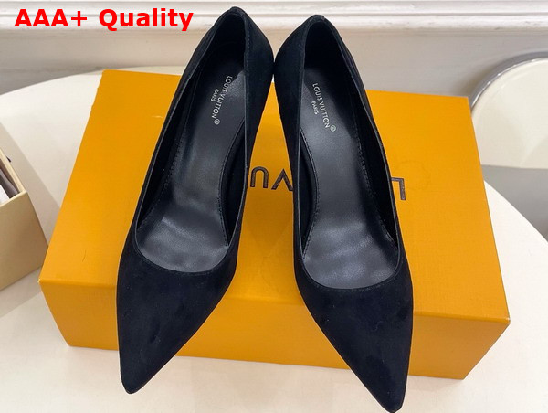 Louis Vuitton Gala Pump in Black Suede Calf Leather 1AINOW Replica
