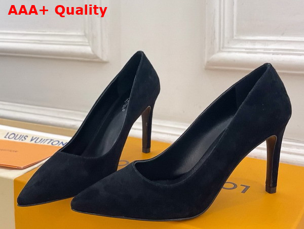Louis Vuitton Gala Pump in Black Suede Calf Leather 1AINOW Replica