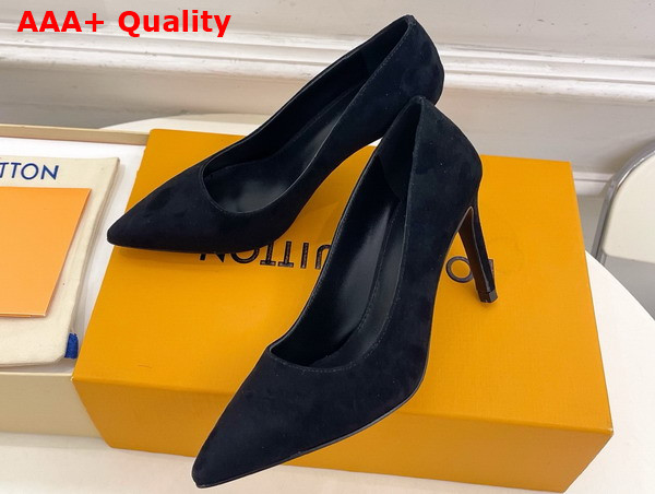 Louis Vuitton Gala Pump in Black Suede Calf Leather 1AINOW Replica