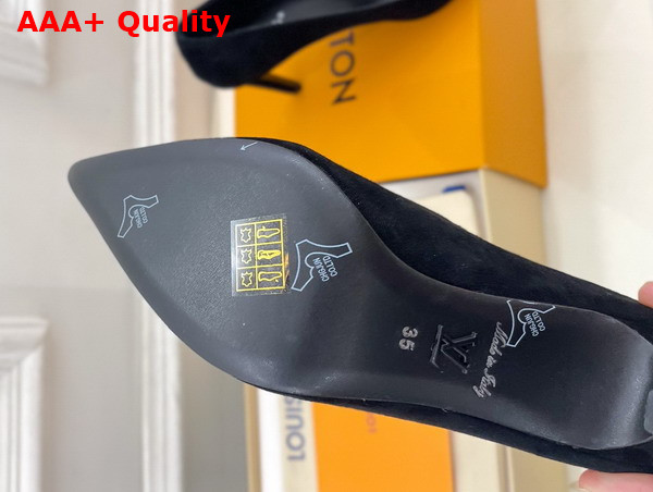 Louis Vuitton Gala Pump in Black Suede Calf Leather 1AINOW Replica