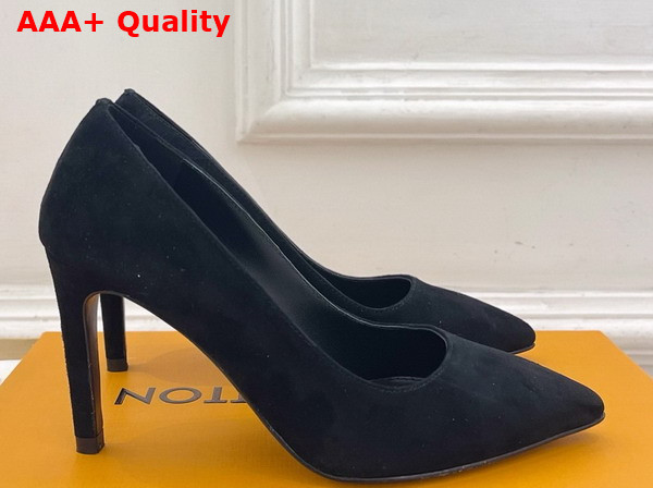 Louis Vuitton Gala Pump in Black Suede Calf Leather 1AINOW Replica