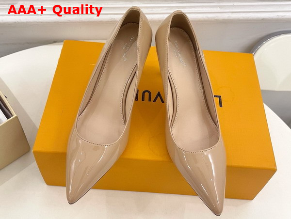 Louis Vuitton Gala Pump in Nude Patent Calf Leather Replica
