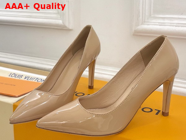 Louis Vuitton Gala Pump in Nude Patent Calf Leather Replica