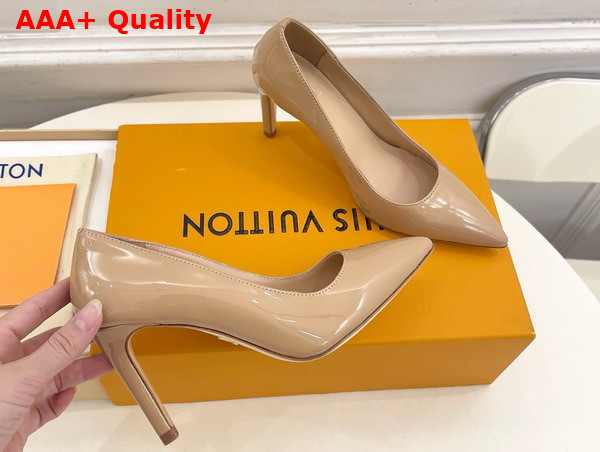 Louis Vuitton Gala Pump in Nude Patent Calf Leather Replica