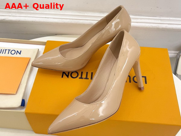 Louis Vuitton Gala Pump in Nude Patent Calf Leather Replica