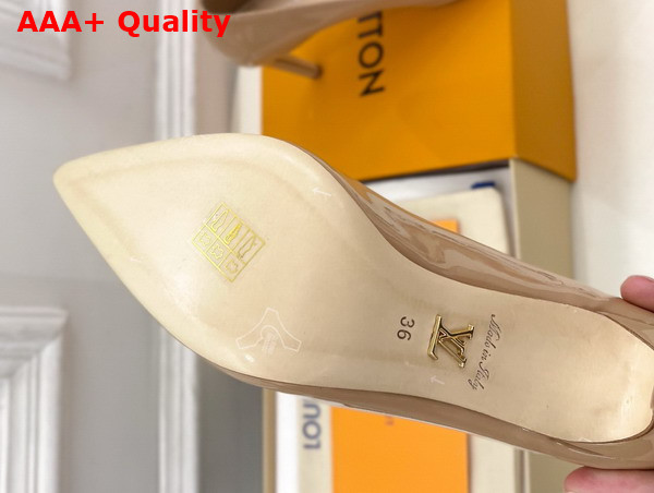 Louis Vuitton Gala Pump in Nude Patent Calf Leather Replica