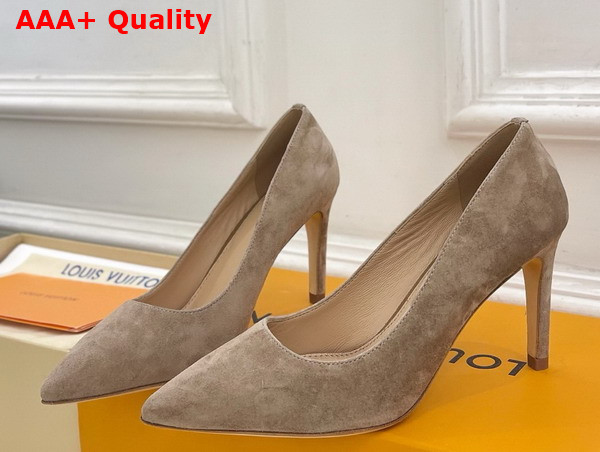 Louis Vuitton Gala Pump in Nude Suede Calf Leather 1AINO0 Replica